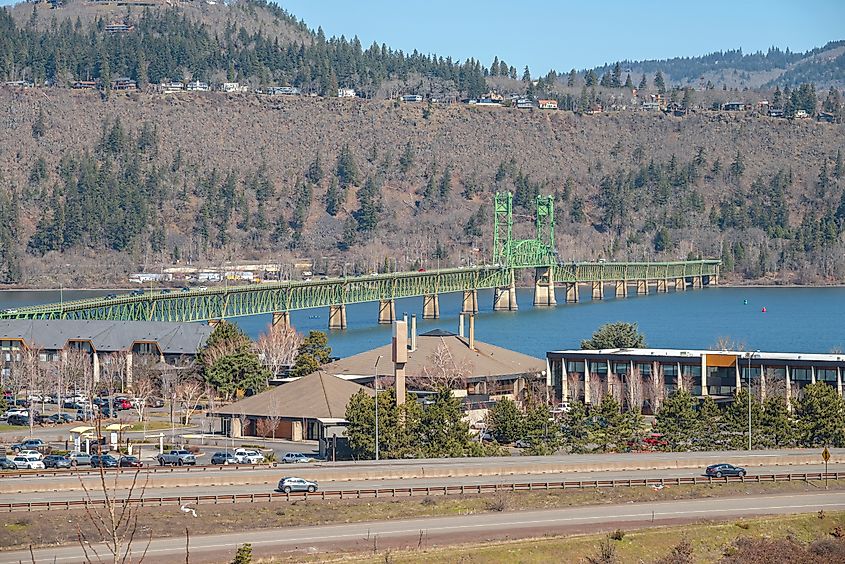 A bridge in Hood River, Oregon.