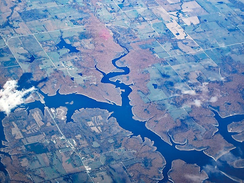 Tebo Creek, a branch of the Harry Truman Reservoir near Warsaw, Missouri.