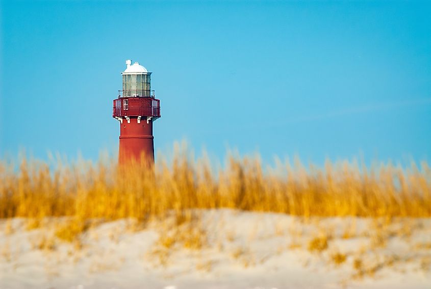 Barnegat Lighthouse on a bluebird day.