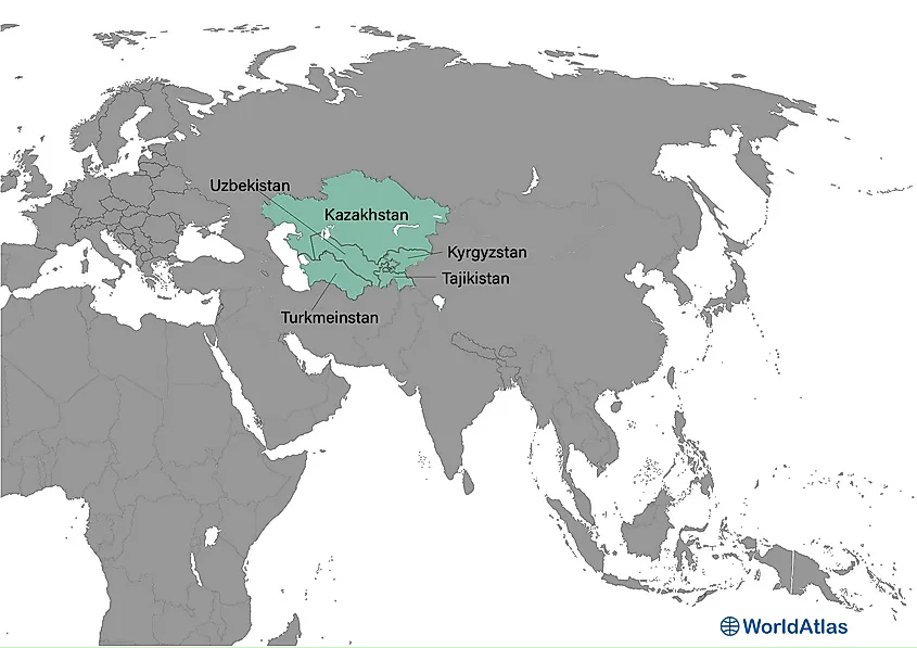 A map of Central Asia