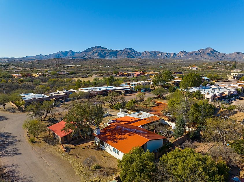 Aerial view of Tubac, Arizona