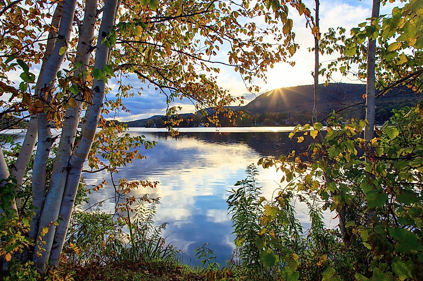 Cheshire Reservoir in Cheshire Massachusetts