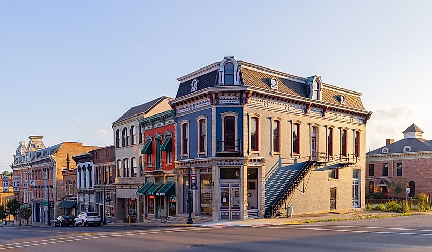 The business district on Wabash Street