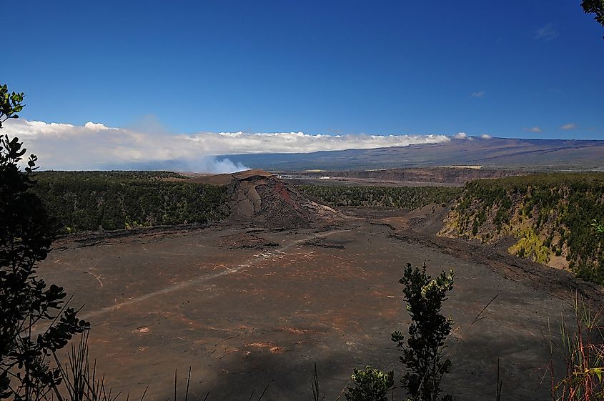 Kīlauea Iki Trail across the Kīlauea Iki crater near Volcano, Hawaii.
