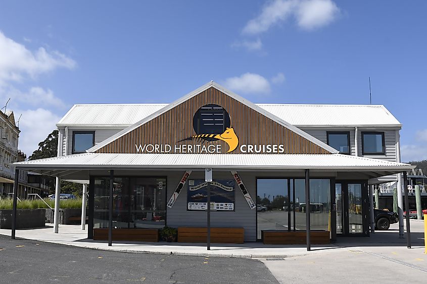 Office of World Heritage Cruises that is a cruising down the iconic Gordon River in Strahan, Tasmania, Australia. 