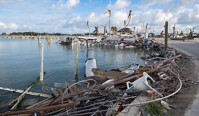 Hurricane Dorian Destruction in the Bahamas