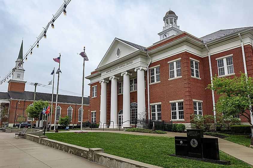 Mercer county judicial center in Harrodsburg, Kentucky