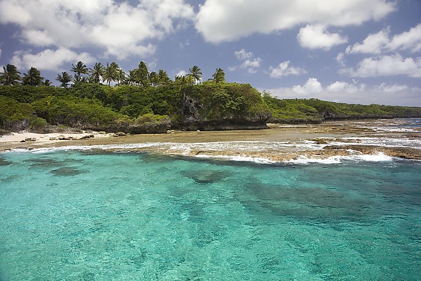 Coastline of Alofi, Niue, South Pacific.