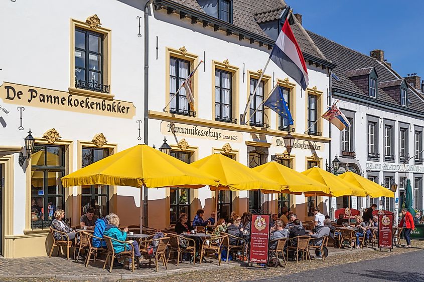 People at a restaurant in Thorn, Netherlands