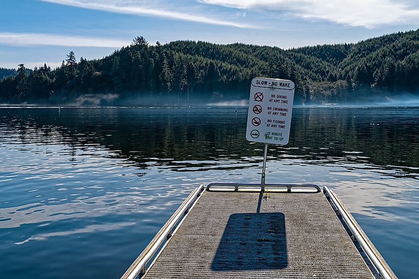 Tenmile Lake at Lakeside, Oregon.