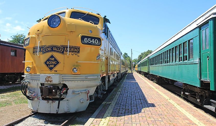 Trains at Boone and Scenic Valley Railroad, James H. Andrew Railroad Museum.