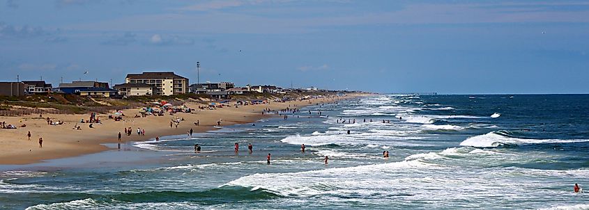 Sandy shores of Nags Head Beach, North Carolina