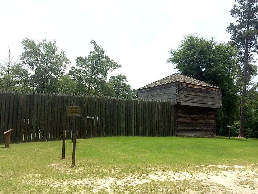 Exterior of the Fort Mitchell stockade