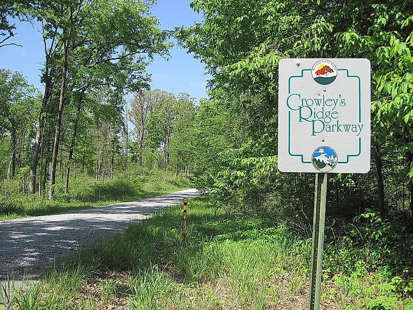 Sign for Crowley's Ridge Parkway