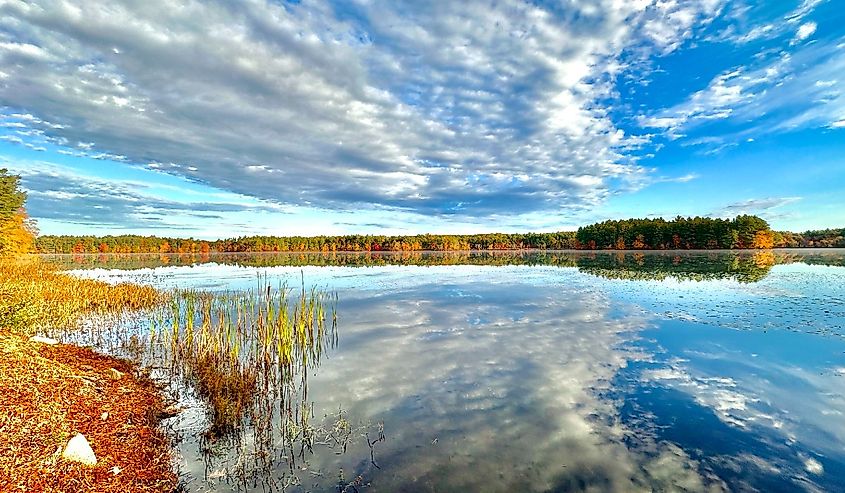 Scituate Reservoir North Scituate, Rhode Island in fall.