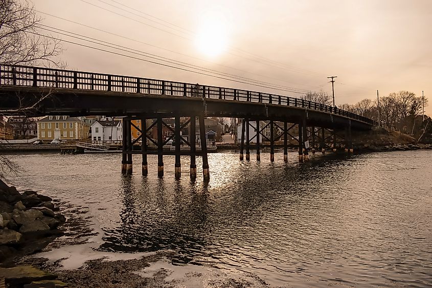 Bridge going to Peirce Island - Portsmouth, New Hampshire.