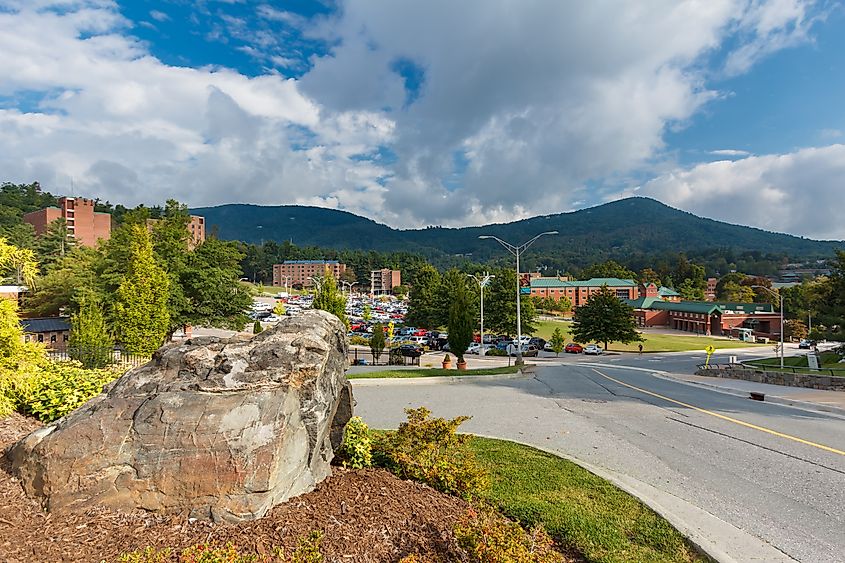 Appalachian State University campus in Boone, North Carolina