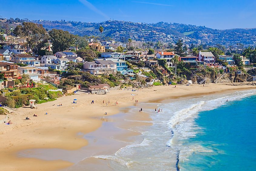 The coastline of Laguna Beach in California.