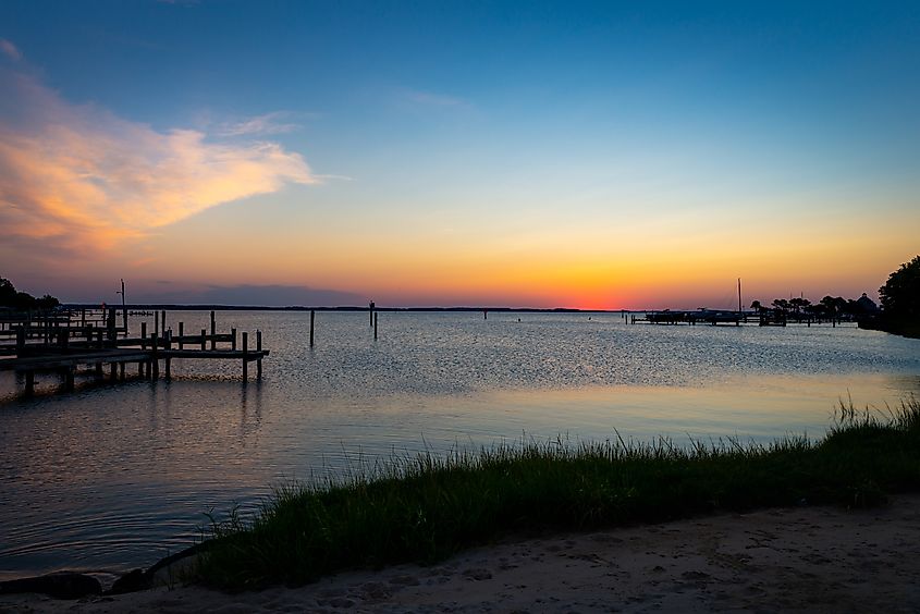 Morning sunrise from Tilghman Island.