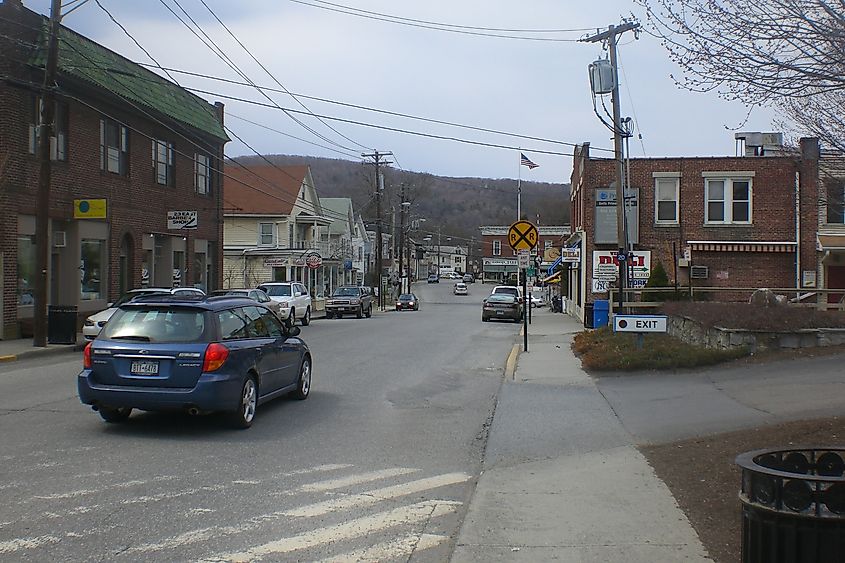 View of downtown Pawling in New York.