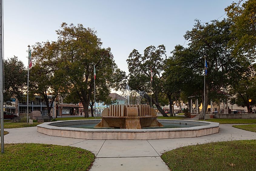 The Central Park Fountain in Seguin, Texas