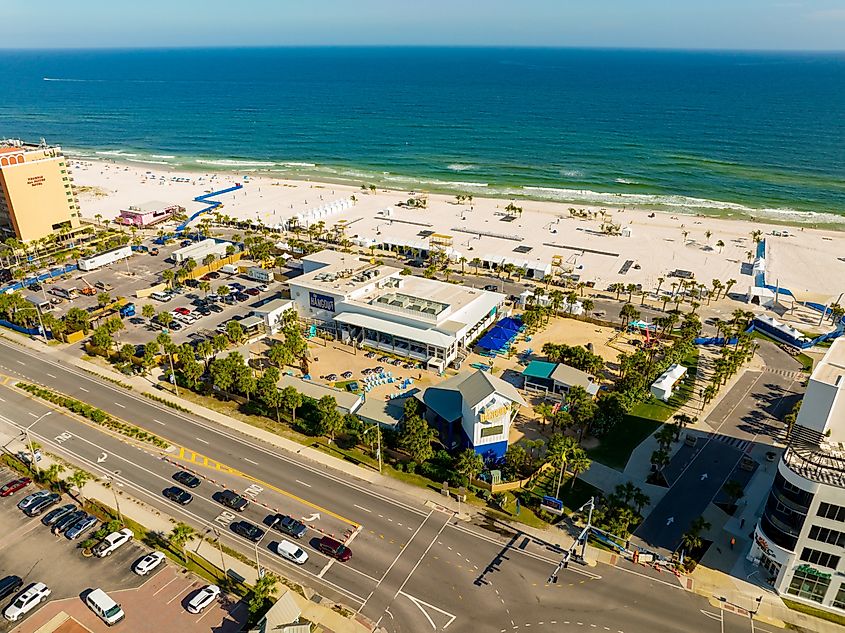 Aerial view of Gulf Shores, Alabama.