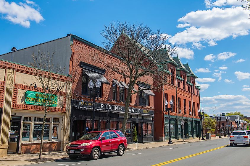 Main Street in Melrose, Massachusetts