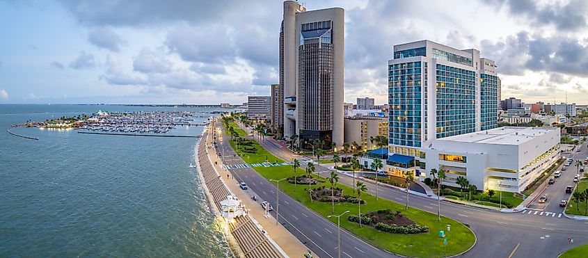 Coastal view along Corpus Christi in Texas.