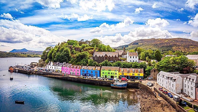 Portree on the Isle of Skye, Scotland