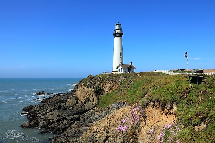 Pigeon Point Lighthouse (1872) in Pescadero, California.