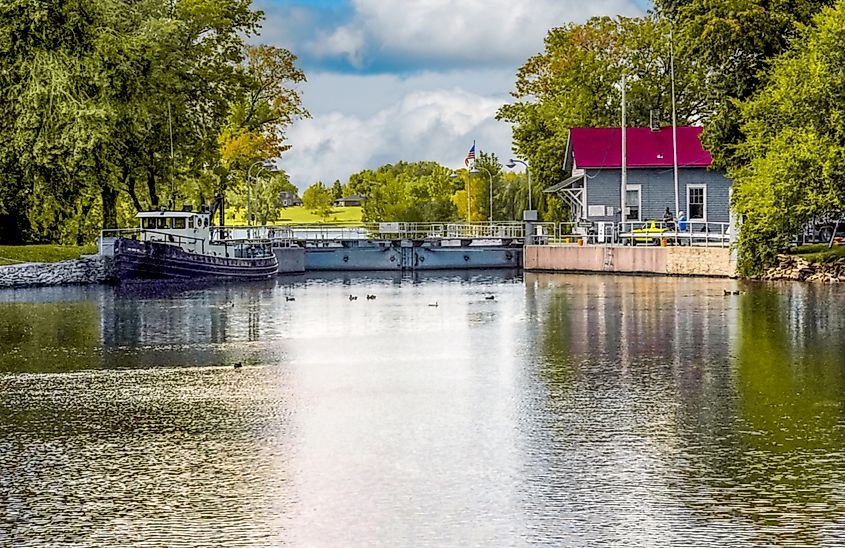 Fox River Lock And Canal at De Pere, Wisconsin