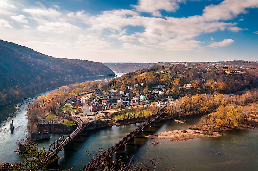 View of Harper's Ferry and the Potomac River.