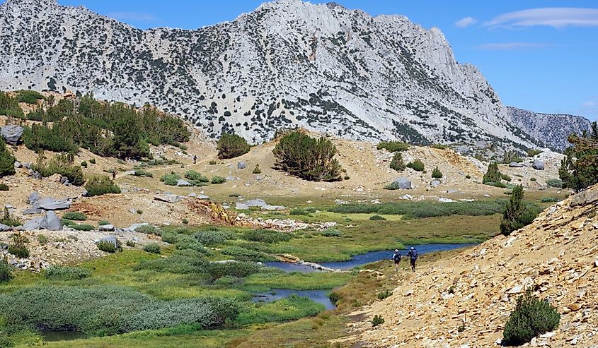 High Sierra Landscape from the Bishop Pass Trail, Inyo County, California