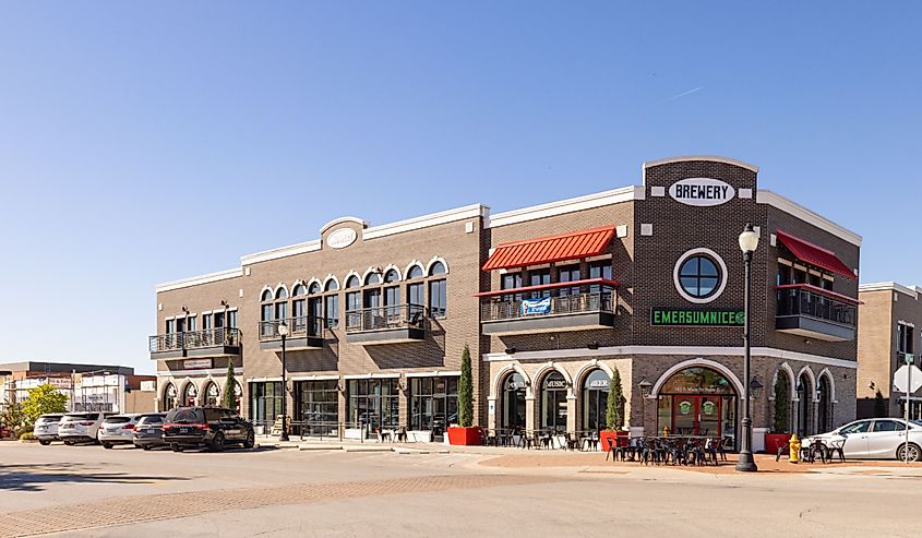 The business district on Main Street in Owasso.