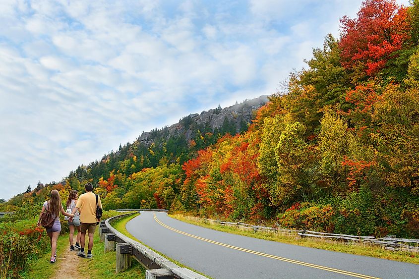 Blue Ridge Parkway near Blowing Rock, North Carolina.