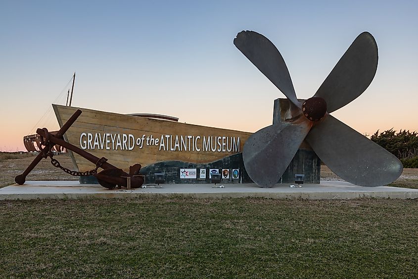 Graveyard of the Atlantic focuses on history and shipwrecks of the Outer Banks of North Carolina. Editorial credit: Cvandyke / Shutterstock.com