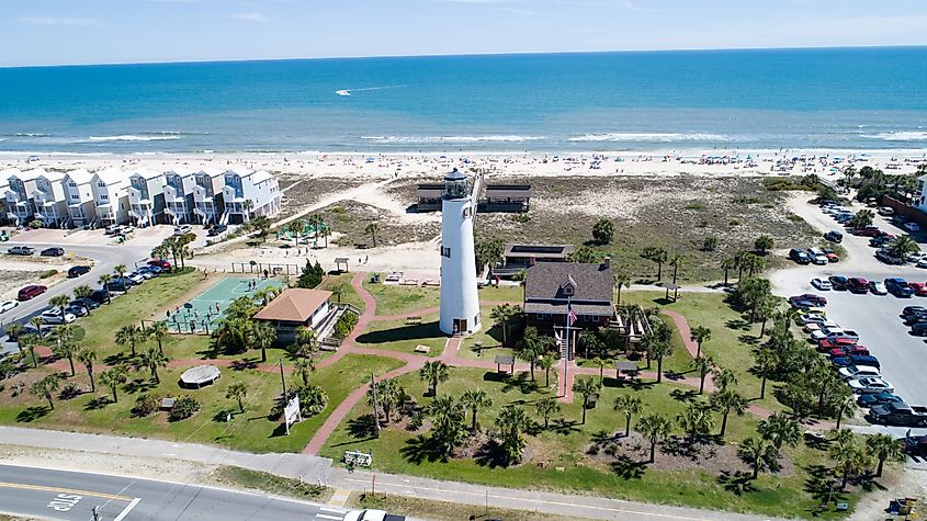 Aerial view of St. George Island, Florida.