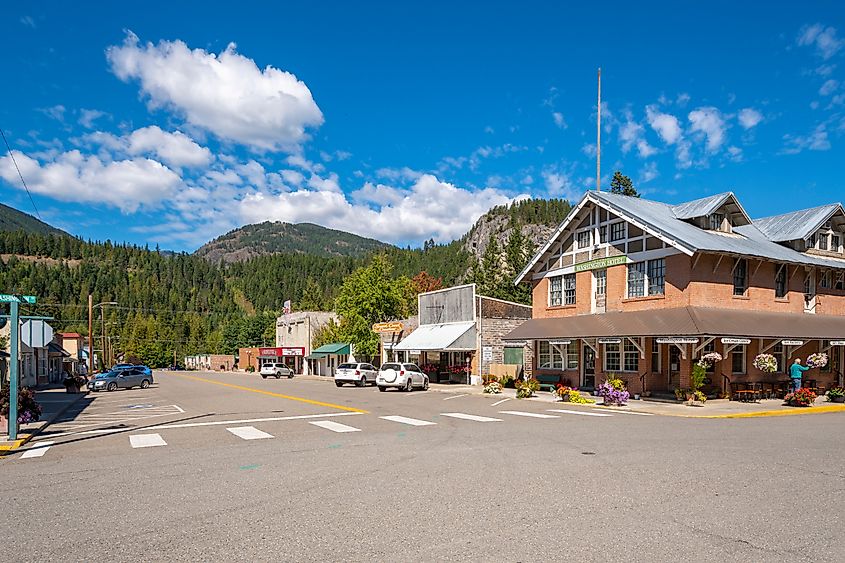 The picturesque town of Metaline Falls, Washington