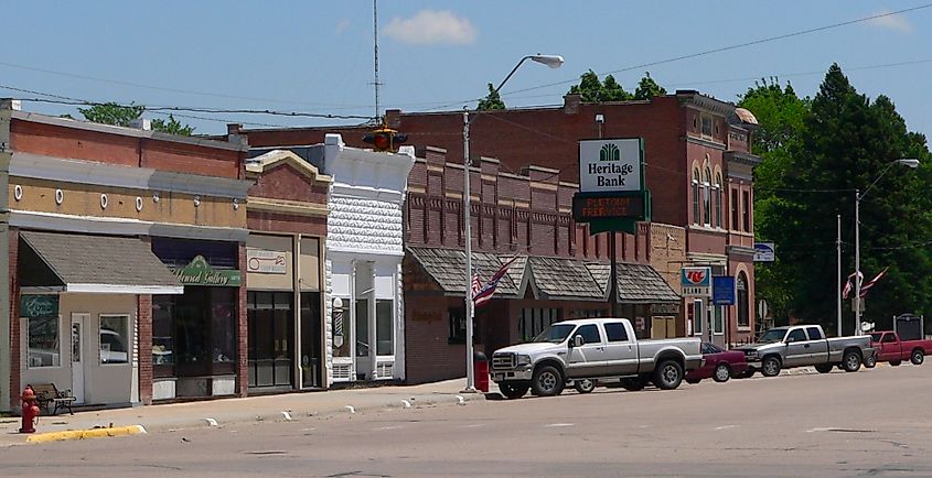 Main Street in Loup City, Nebraska