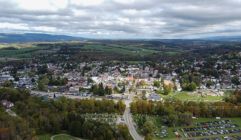 The rural countryside town of Ligonier, Pennsylvania