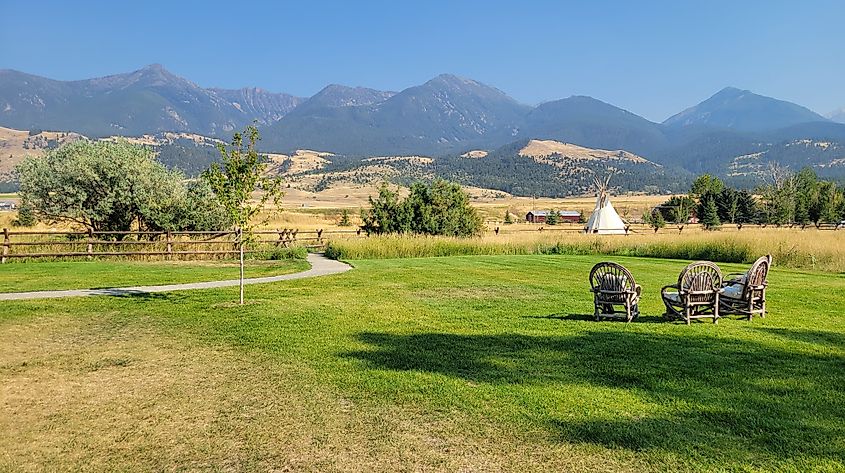 The scenic Paradise Valley, Montana.