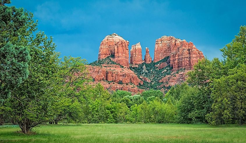 The red rock mountains in Coconino National Forest, Arizona, USA