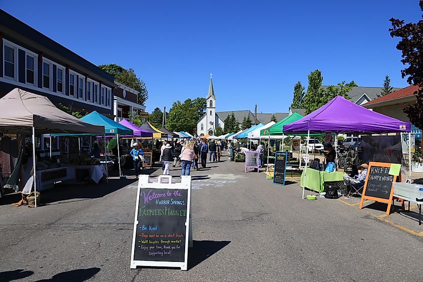 Harbor Springs Farmers Market in Michigan.