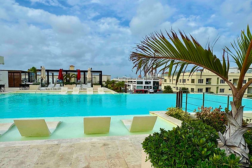 Radisson Blu Aruba's rooftop pool Image credit Bryan Dearsley