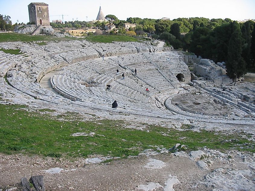 The Greek theatre in Syracuse, Sicily, Italy.