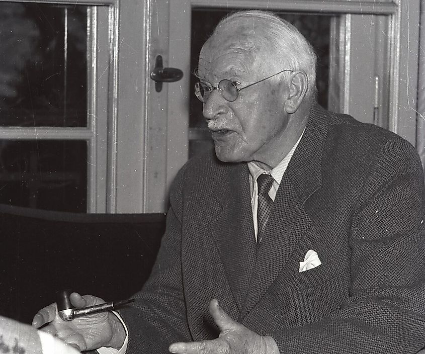 Interview with C. G. Jung in Küsnacht (Carl Gustav Jung), Swiss psychiatrist, depth psychologist
