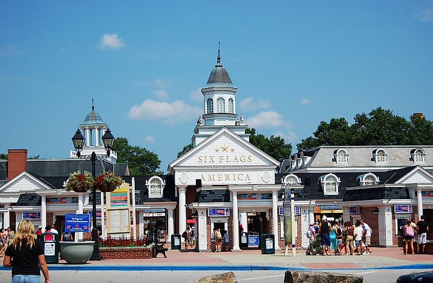 Six Flags America theme park near Baltimore, Mitchellville, Maryland