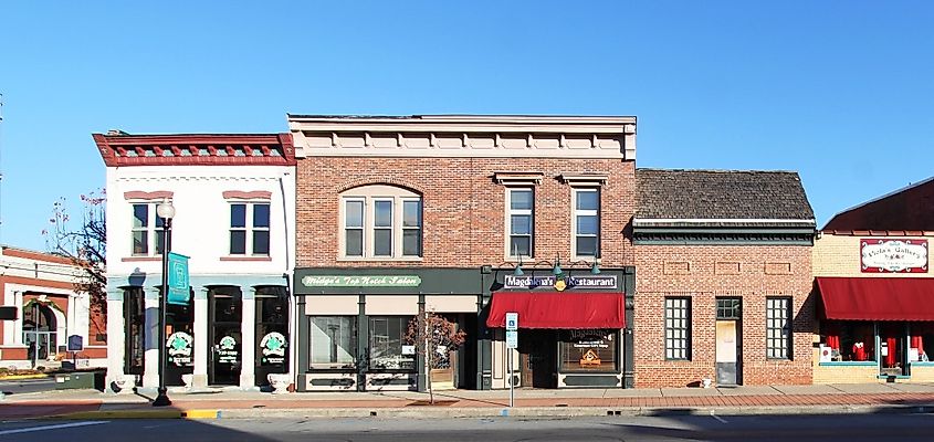 Street view of Corydon, Indiana