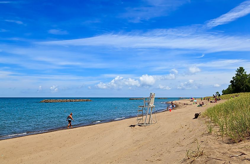 Presque Isle State Park Beach in Erie, Pennsylvania