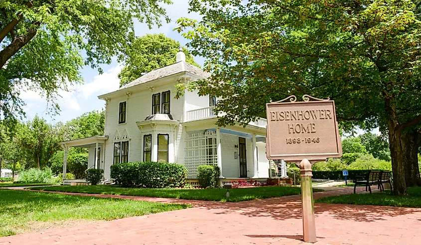 View of the Eisenhower Home in Abilene, Kansas.